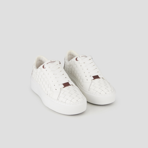 Sneakers Alexander Smith london woman in white woven leather - 4