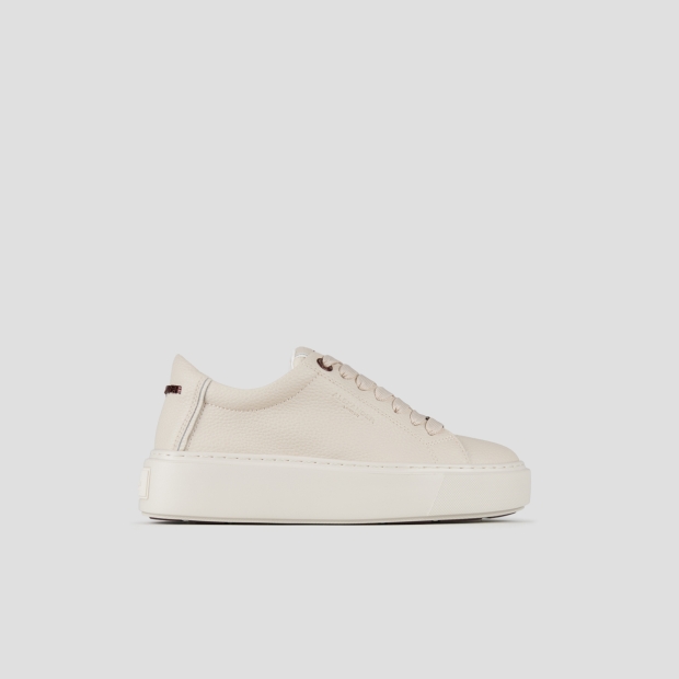 Sneakers Alexander Smith london woman in beige tumbled leather and beige sole - 1