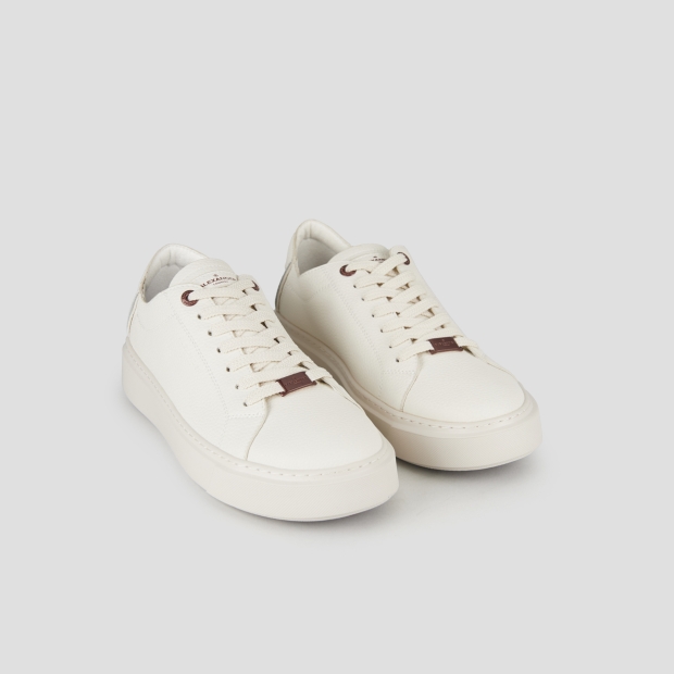 Sneakers Alexander Smith london man deconstructed in beige tumbled leather and sole - 4