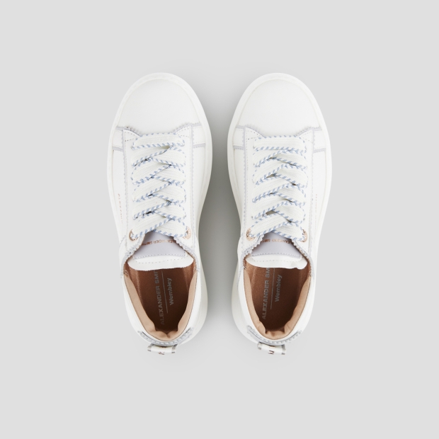 Sneakers Alexander Smith wembley woman deconstructed in white leather and azure details - 6