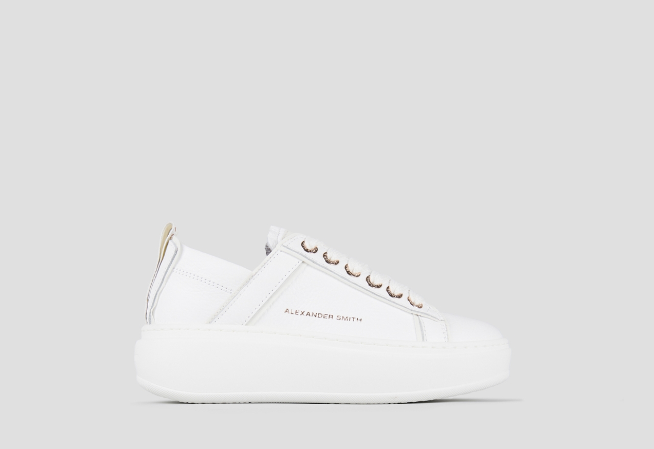 Sneakers Alexander Smith wembley high woman in white tumbled leather - 1