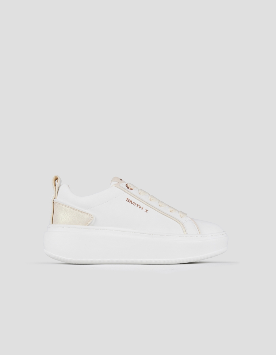 Sneakers Alexander Smith stone woman in white with pearly tumbled back - 1