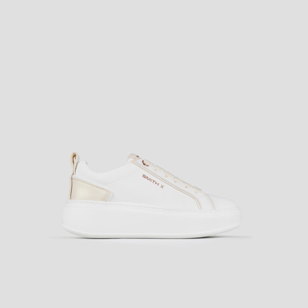 Sneakers Alexander Smith stone woman in white with pearly tumbled back - 1