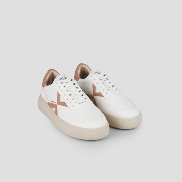 Sneakers Alexander Smith ocean woman in white leather and coral details - 4