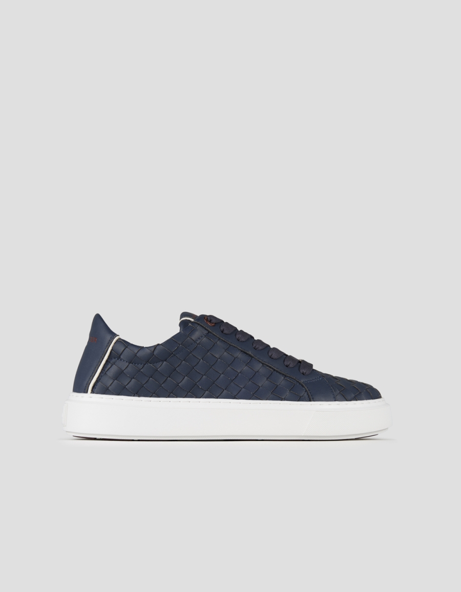 Sneakers Alexander Smith london man in blue woven leather - 1