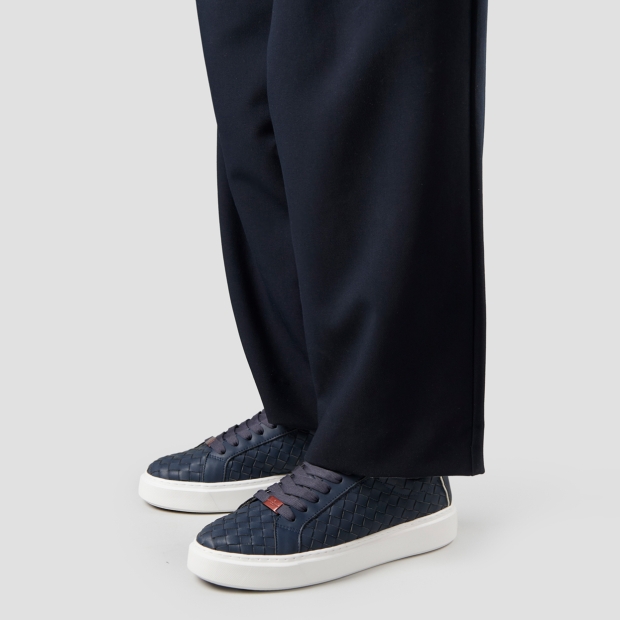 Sneakers Alexander Smith london man in blue woven leather - 2