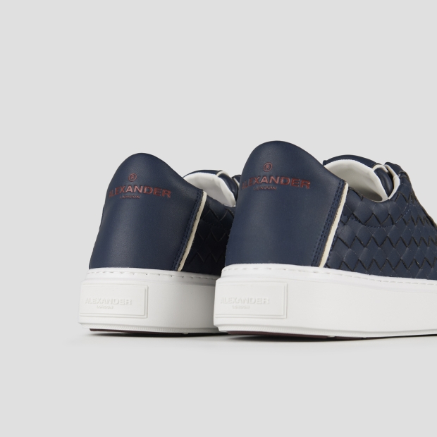 Sneakers Alexander Smith london man in blue woven leather - 5