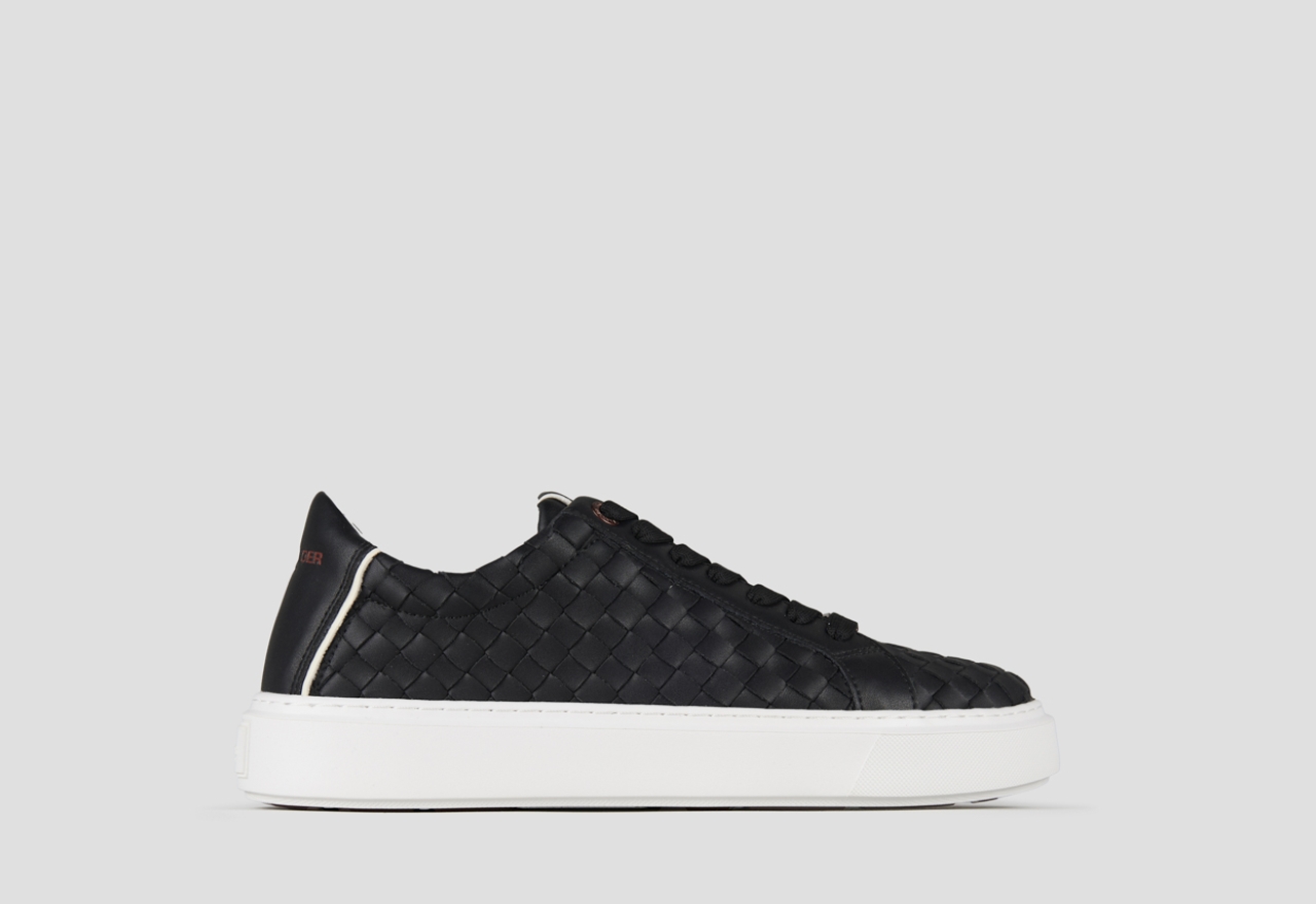 Sneakers Alexander Smith london man in black woven leather - 1