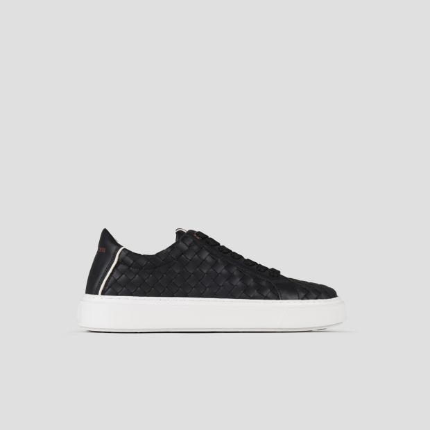 Sneakers Alexander Smith london man in black woven leather - 1