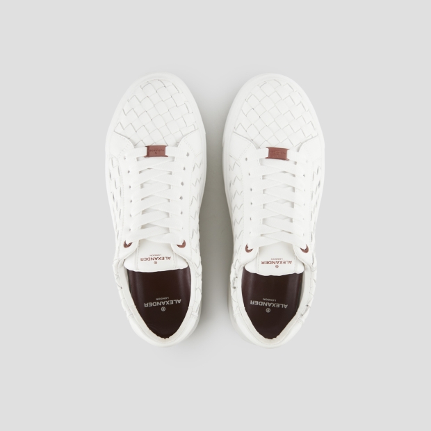 Sneakers Alexander Smith london man in white woven leather - 6