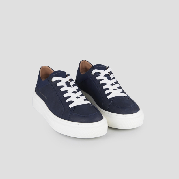 Sneakers Alexander Smith regent man in blue goat leather and suede - 4