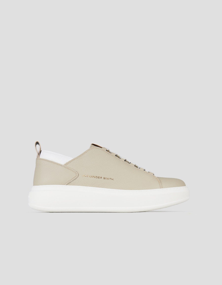Sneakers Alexander Smith wembley man deconstructed in ivory tumbled leather and white details - 1