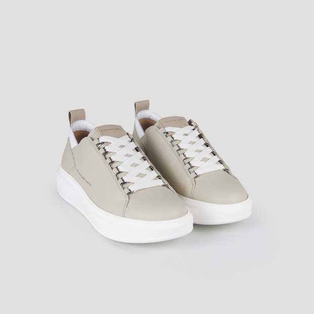 Sneakers Alexander Smith wembley man deconstructed in ivory tumbled leather and white details - 4