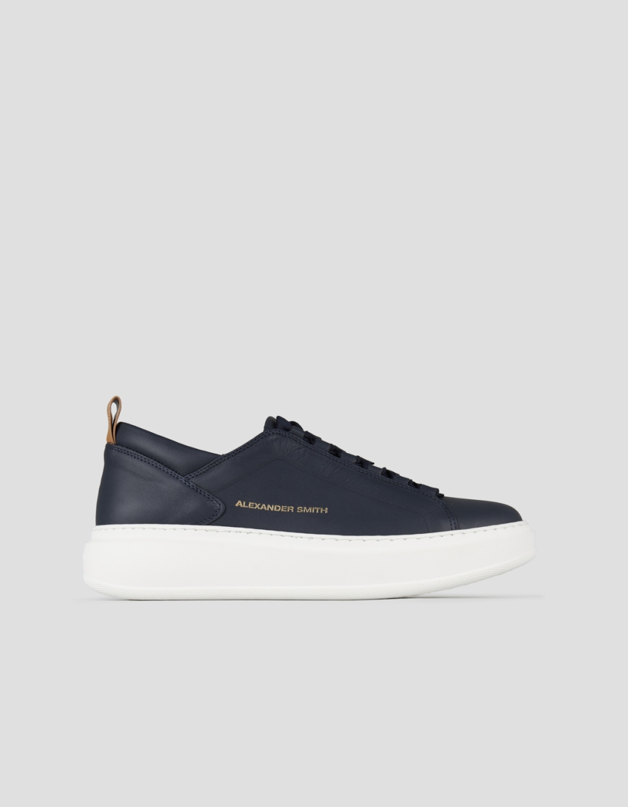Sneakers Alexander Smith wembley man high frequency in blue nappa leather - 1