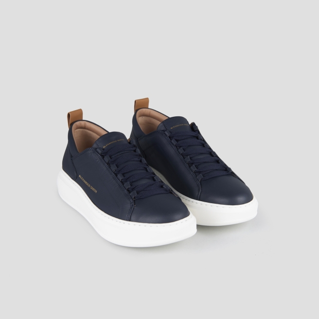 Sneakers Alexander Smith wembley man high frequency in blue nappa leather - 4