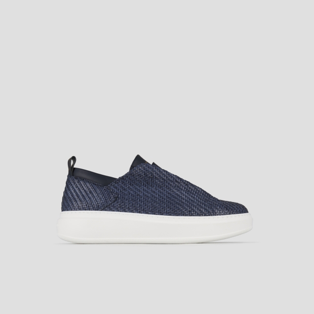 Sneakers Alexander Smith wembley slip-on man in blue woven leather - 1