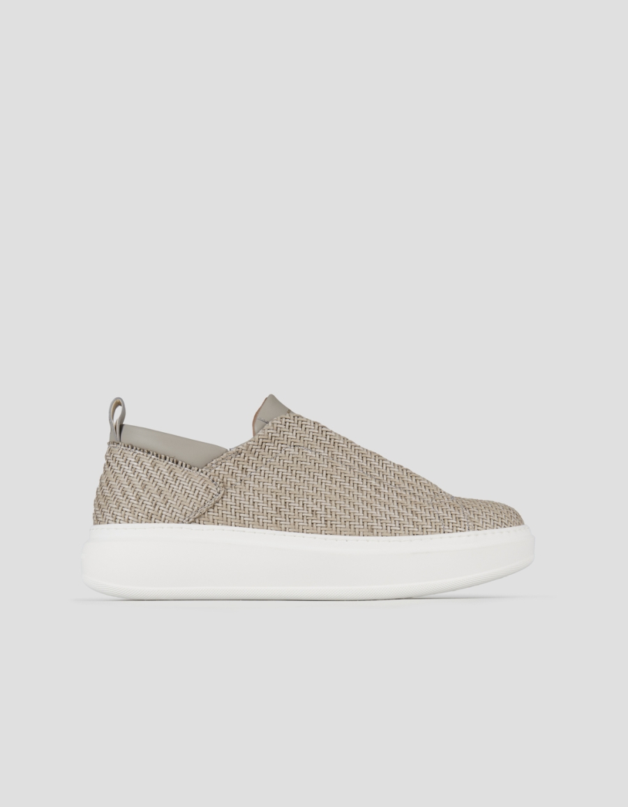 Sneakers Alexander Smith wembley slip-on man in grey woven leather - 1