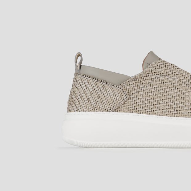 Sneakers Alexander Smith wembley slip-on man in grey woven leather - 3