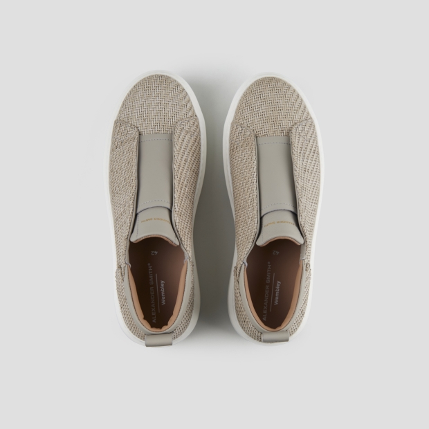 Sneakers Alexander Smith wembley slip-on man in grey woven leather - 6