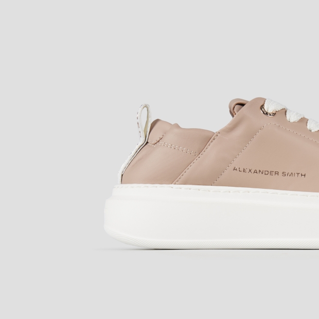 Sneakers Alexander Smith wembley woman in light rose nappa leather and ruched back - 2