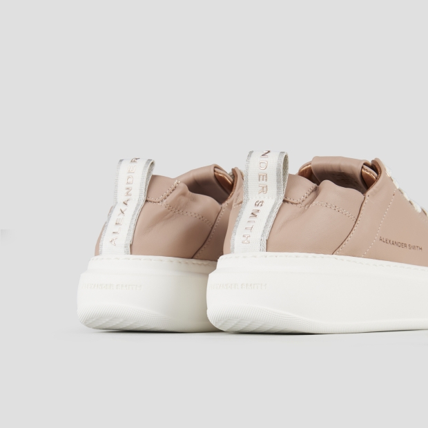 Sneakers Alexander Smith wembley woman in light rose nappa leather and ruched back - 4