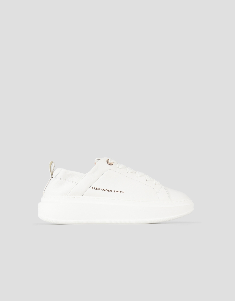 Sneakers Alexander Smith wembley woman in white nappa leather and ruched back - 1