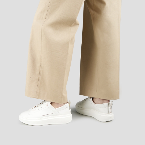 Sneakers Alexander Smith wembley woman in white nappa leather and ruched back - 2