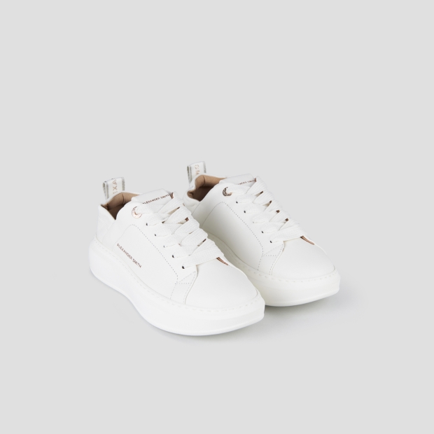 Sneakers Alexander Smith wembley woman in white nappa leather and ruched back - 4