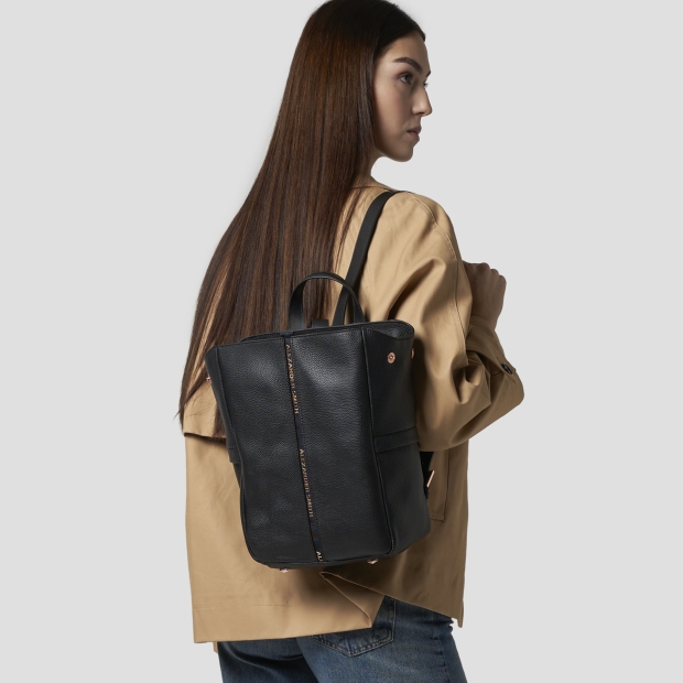 Sneakers Alexander Smith daisy backpack in black tumbled leather - 2