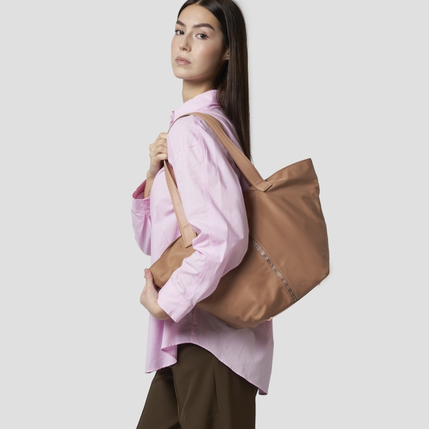 Sneakers Alexander Smith lauren large shoulder bag in camel nylon - 2