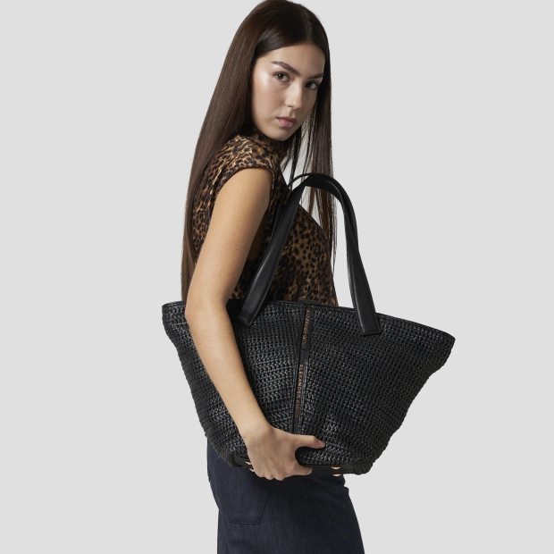 Sneakers Alexander Smith lauren large shoulder bag in black woven - 2