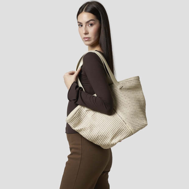 Sneakers Alexander Smith lauren large shoulder bag in white woven - 2