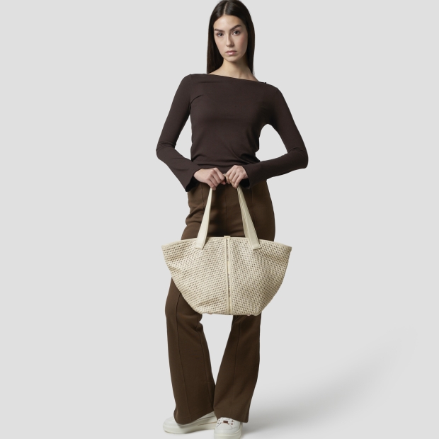 Sneakers Alexander Smith lauren large shoulder bag in white woven - 7