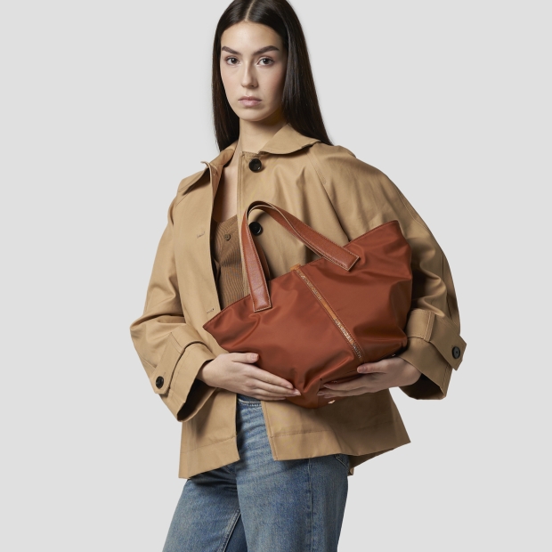 Sneakers Alexander Smith lauren medium handbag with shoulder strap in rust nylon - 2