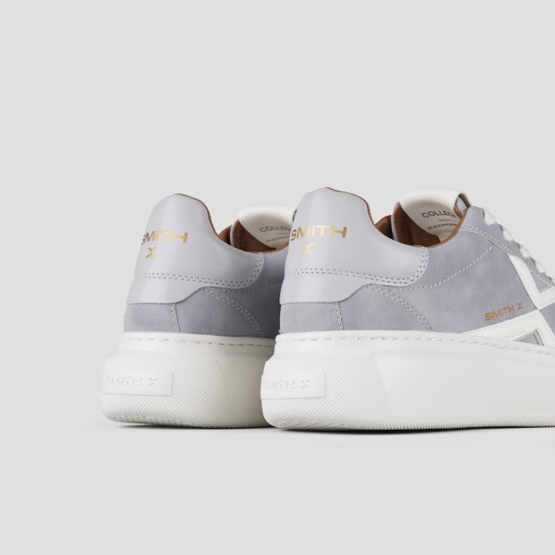 Sneakers Alexander Smith college woman in grey suede and white logo - 5