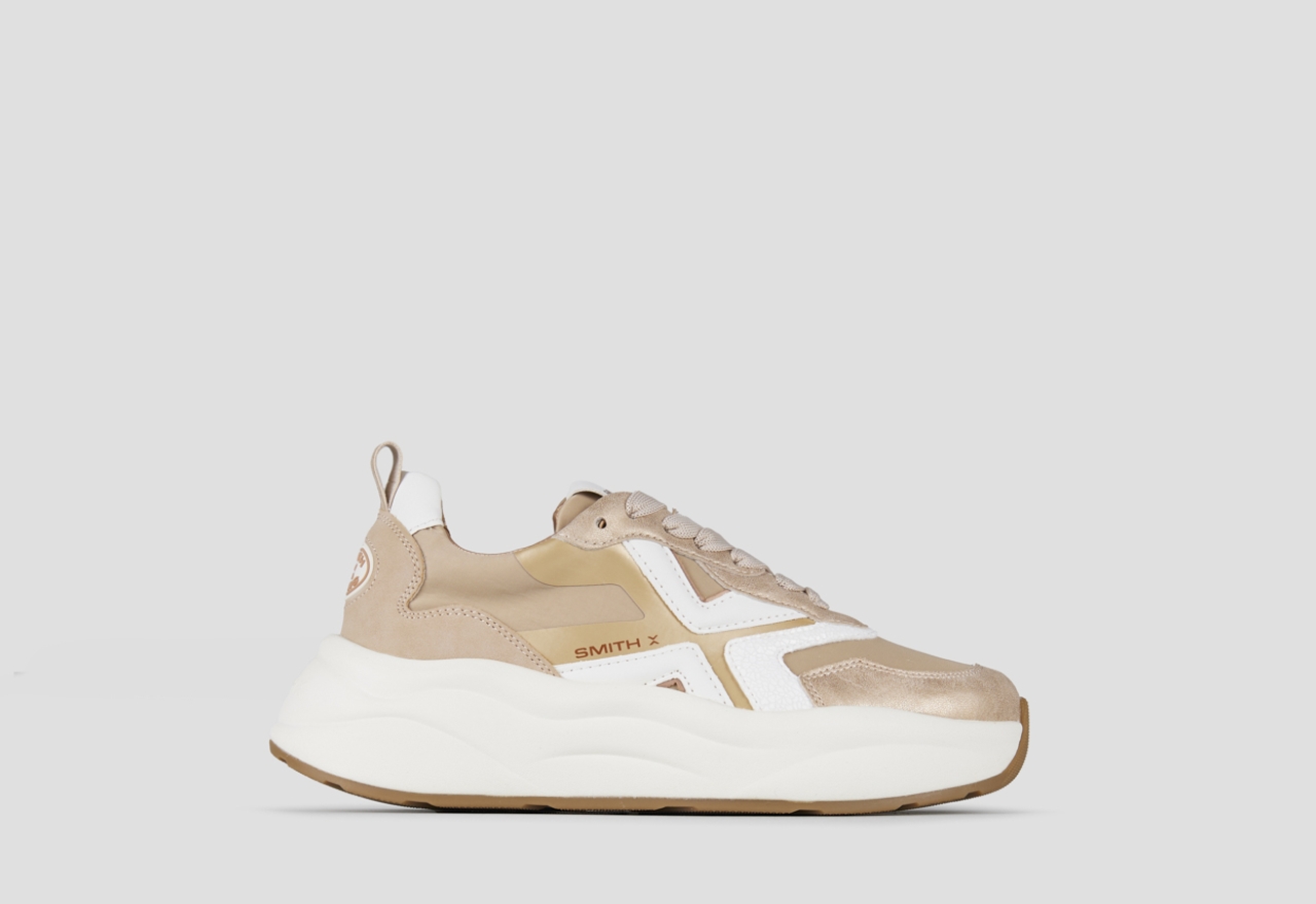 Sneakers Alexander Smith horizon woman in beige nylon and copper laminated - 1