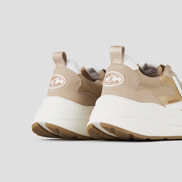Sneakers Alexander Smith horizon woman in beige nylon and copper laminated - 5