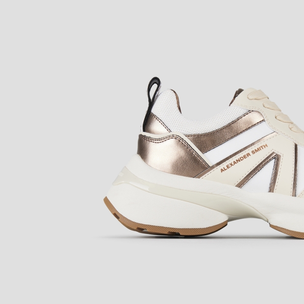 Sneakers Alexander Smith victoria woman in leather and mesh and details in copper laminated - 3