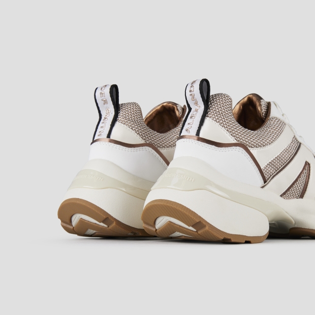 Sneakers Alexander Smith victoria woman in leather, bronze mesh and laminated details - 5
