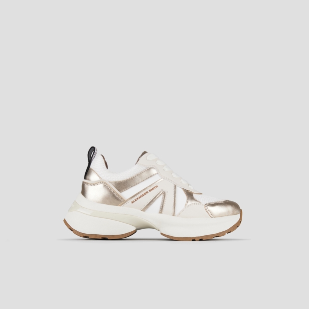 Sneakers Alexander Smith victoria woman in leather and mesh and details in gold laminated - 1
