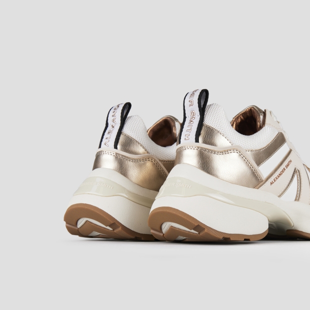 Sneakers Alexander Smith victoria woman in leather and mesh and details in gold laminated - 5
