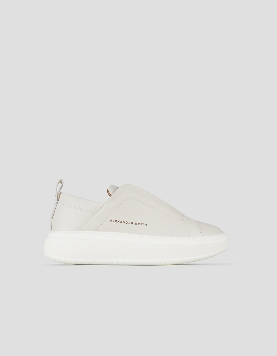Sneakers Alexander Smith wembley slip-on woman in white leather - 1