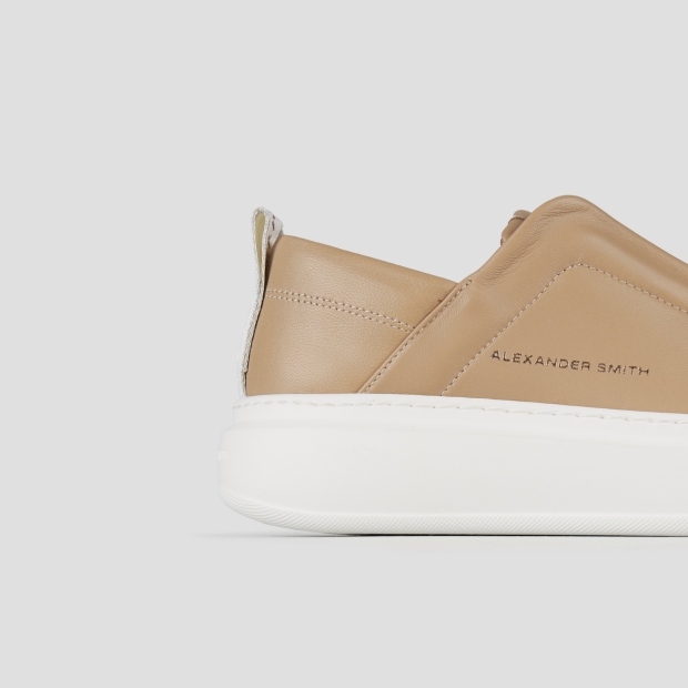Sneakers Alexander Smith wembley slip-on woman in beige leather - 3