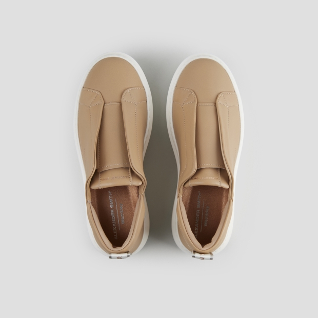 Sneakers Alexander Smith wembley slip-on woman in beige leather - 6