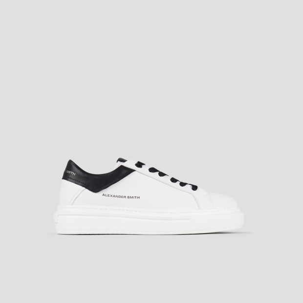 Sneakers Alexander Smith regent man in white goat leather and black details - 1
