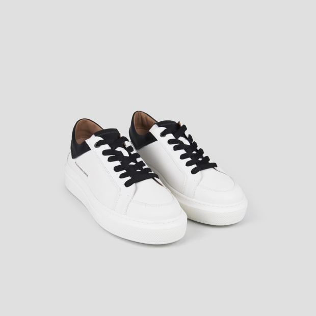 Sneakers Alexander Smith regent man in white goat leather and black details - 4