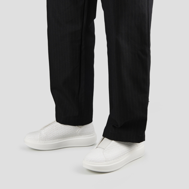 Sneakers Alexander Smith wembley slip-on man in white woven leather - 2