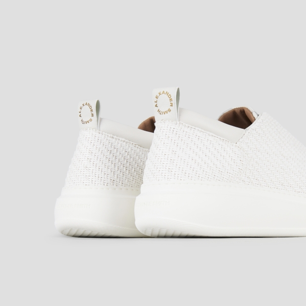 Sneakers Alexander Smith wembley slip-on man in white woven leather - 5