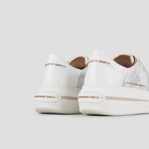 Sneakers Alexander Smith lancaster woman in white leather with laminated inserts - 5