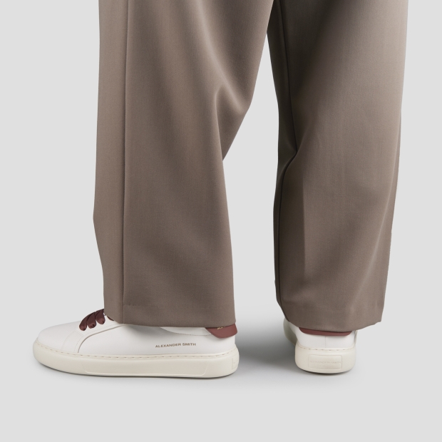 Sneakers Alexander Smith soho man in white nappa leather and wine leather back - 2
